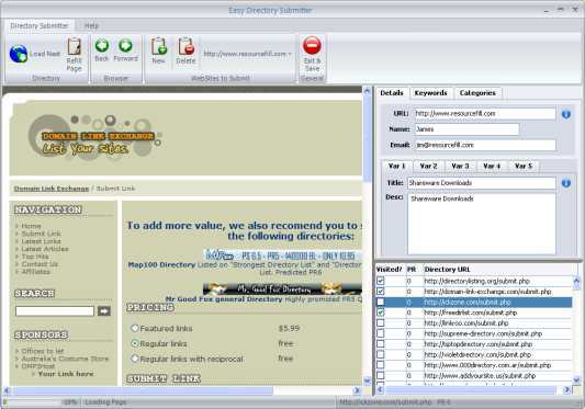 Easy Directory Submitter screen shot